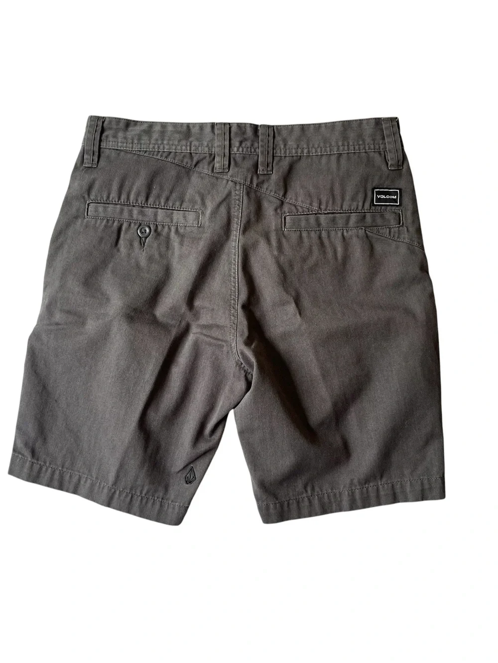 Volcom chino shorts 28 Gray Cotton blend Mens 7.5 inseam Casual Summer Y2K